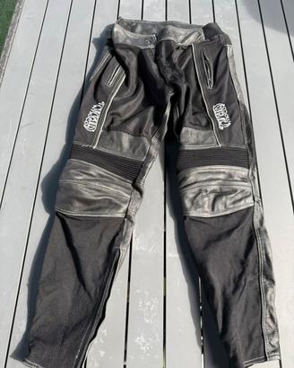 Pantaloni Moto Ibridi Pelle e Mesh - Estivi/Mezza