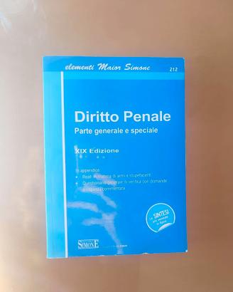 Diritto Penale. Parte generale e speciale