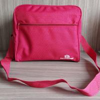 borsa da viaggio a tracolla morbida, colore rosso