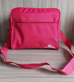 borsa da viaggio a tracolla morbida, colore rosso