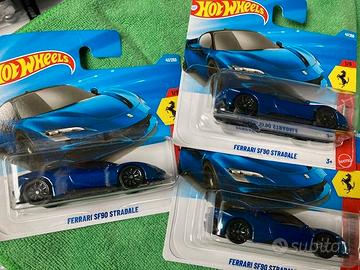Hot Wheels Lotto 3 Ferrari SF90 Stradale (Blu)