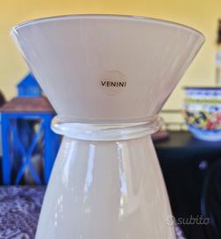 Vaso Venini originale - Linea Acco - Opalino Latte