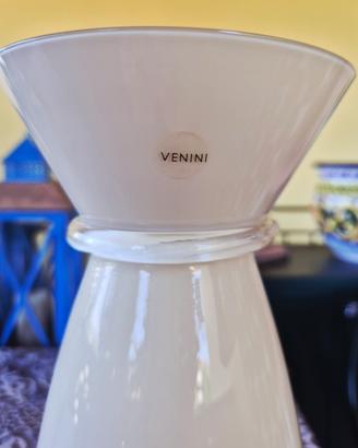 Vaso Venini originale - Linea Acco - Opalino Latte
