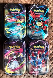 mini tin vuote carte Pokemon 