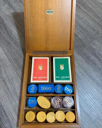 Cofanetto vintage da gioco in legno Dal Negro