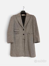 Cappotto Coconuda in misto lana motivo spinato