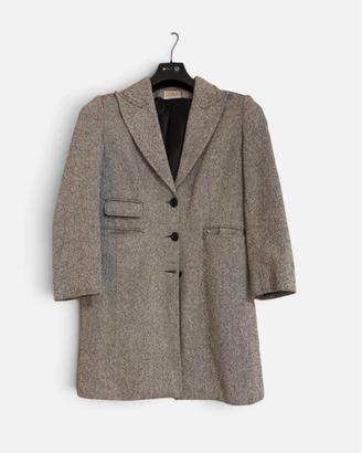 Cappotto Coconuda in misto lana motivo spinato