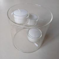 porta candele in vetro