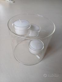 porta candele in vetro