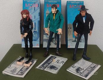 Lotto 3 x Lupin III action figure 28cm 1^ serie TV