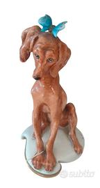 GIUSEPPE CAPPE 1959 CAPODIMONTE HOUND DOG WITH BUT