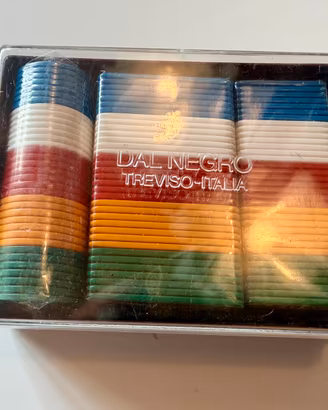 Scatola fiches gettoni Dal Negro x giochi carte