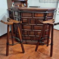 Mobile bar antico in legno massello