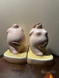 statuette ceramica Adamo ed Eva Ronzan Torino