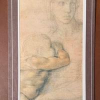 Biglietto auguri vintage in tessuto