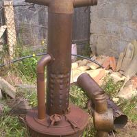 stufa metallica usata per riscaldamento serre