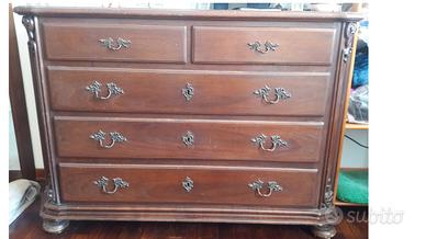 Cassettiera con comodini in legno