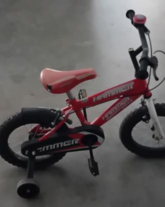 bicicletta bimbo hammer 14" rosso
