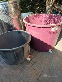 Tino in plastica per vino e vinaccie  2 pezzi
