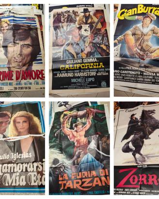 Lotto Manifesti Cinema Originali anni '60/'70/'80