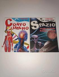 Lotto 2 libri bambini corpo umano e spazio