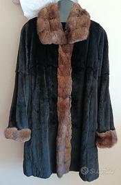 Cappotto double face in visone Kolinsky e martora