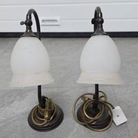 Coppia Abatjour Marchetti serie Luce Antica opalin