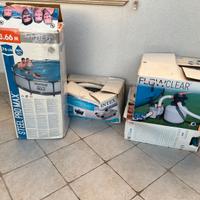 Piscina bestway con filtro a sabbia doccia solare