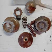 Stufa a legna vintage ornamenti restauro 