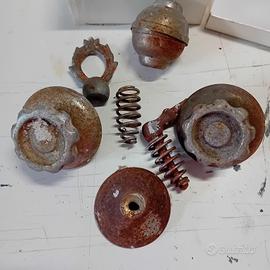 Stufa a legna vintage ornamenti restauro 