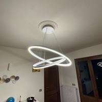 Lampadario doppi cerchi a led
