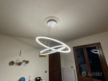 Lampadario doppi cerchi a led