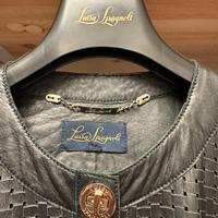 Giacca 44 vera pelle nera Luisa Spagnoli