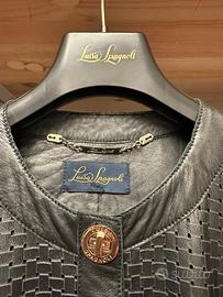 Giacca 44 vera pelle nera Luisa Spagnoli