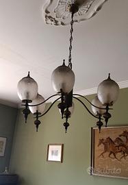 lampadario a 6 luci vintage anni 50-60