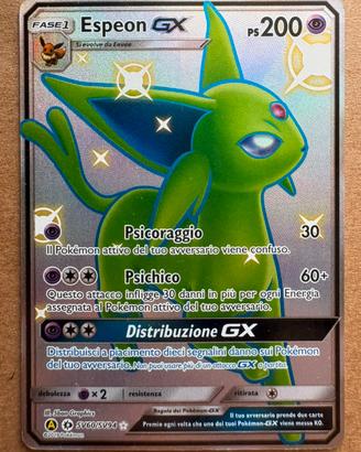 Carta Pokémon Espeon GX SV60 di Destino Sfuggente