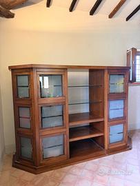 Credenza legno e vetro