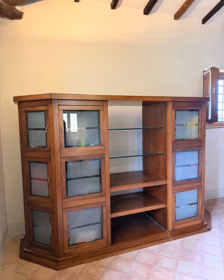 Credenza legno e vetro
