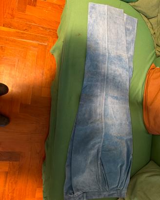 Pantalone in vero camiscio azzurro