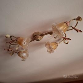 lampadario vintage con bajour