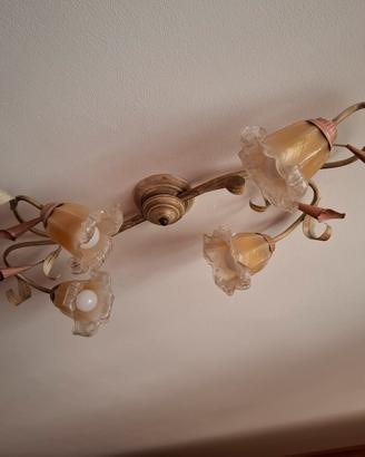 lampadario vintage con bajour