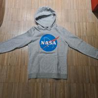 Felpa grigia con logo nasa