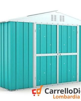 Box giardino lamiera zincata 327x155 azzurro