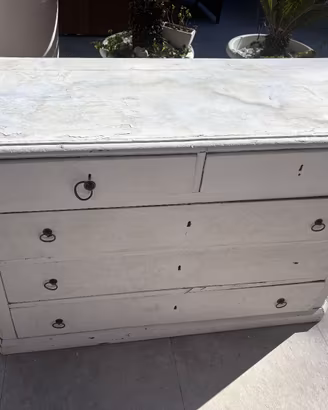 Cassettone Comò Vintage Anni '50 Legno Massello 