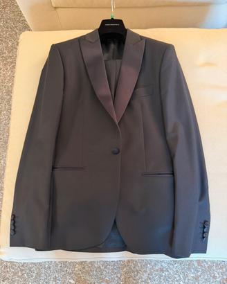 ABITO PIGNATELLI SMOKING  BLU CON COLLO A LANCIA