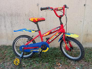 Bici bimbo 16" Wings Radikal con rotelle

