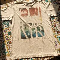 t-shirt bianca Quicksilver con stampa