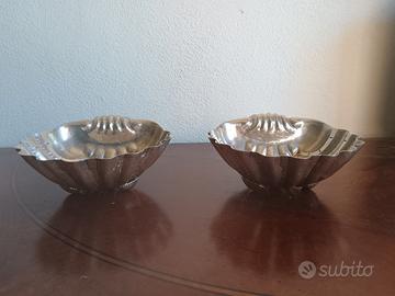 Coppia di conchiglie in argento 800