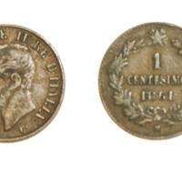 Moneta 1 centesimo 1861 vittorio emanuele ii