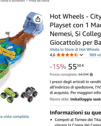Hotwheels pista monster truck con coccodrilli